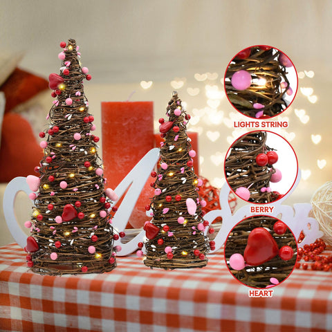 CRCZK tree beside a cup for scale showing compact tabletop size