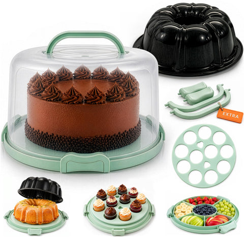 CREACAKE front view of full mint set shows convenience and style