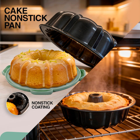 CREACAKE nonstick surface close-up for easy cake release and cleanup