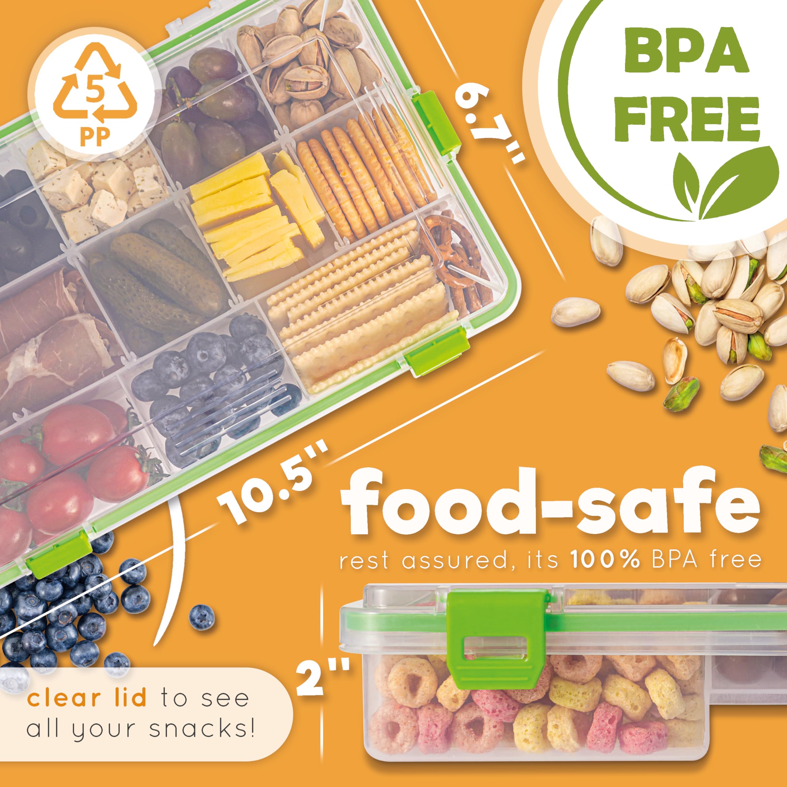 Create-ables open layout showing 13 compartments and customizable divider options
