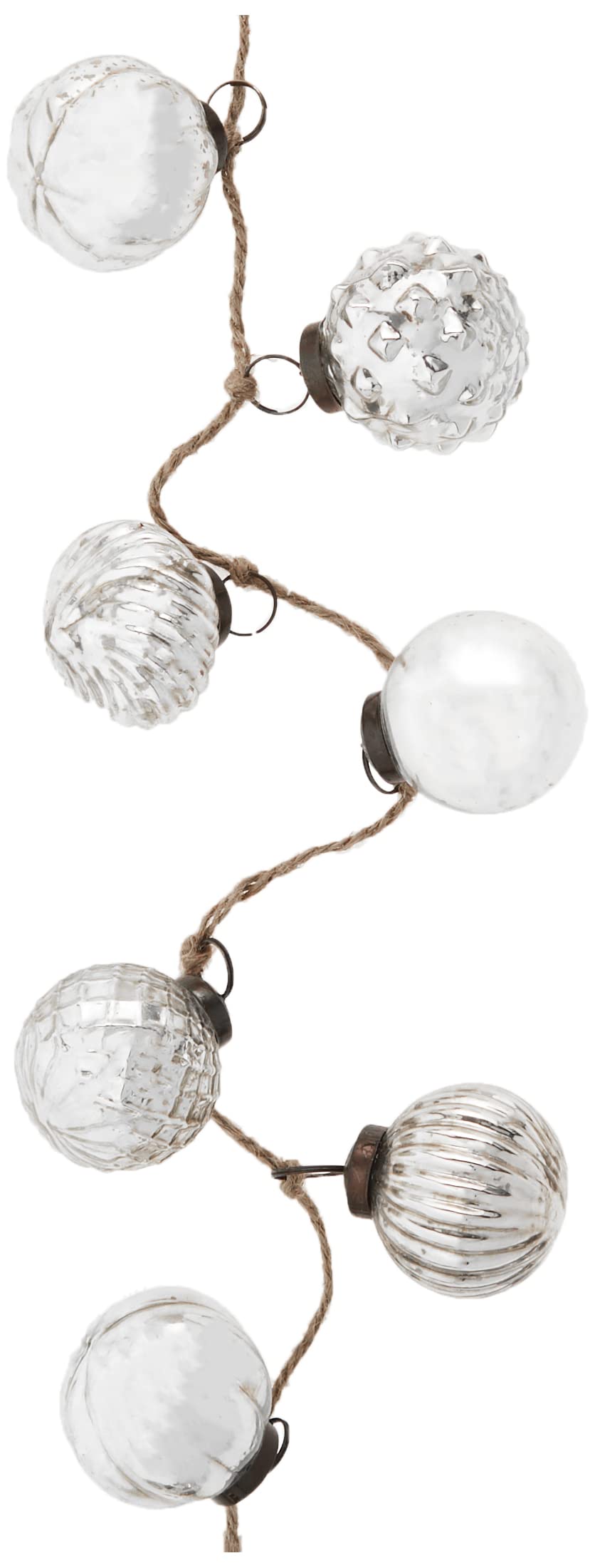 Creative Co-Op close-up of antique silver mercury glass texture, highlights reflective detail