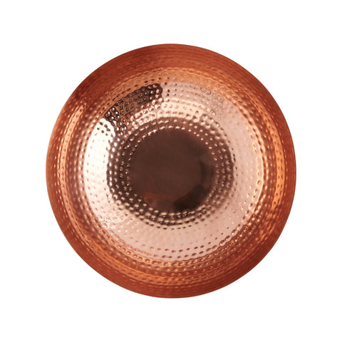 Creative Co-Op copper finish reflecting light to add warm accent