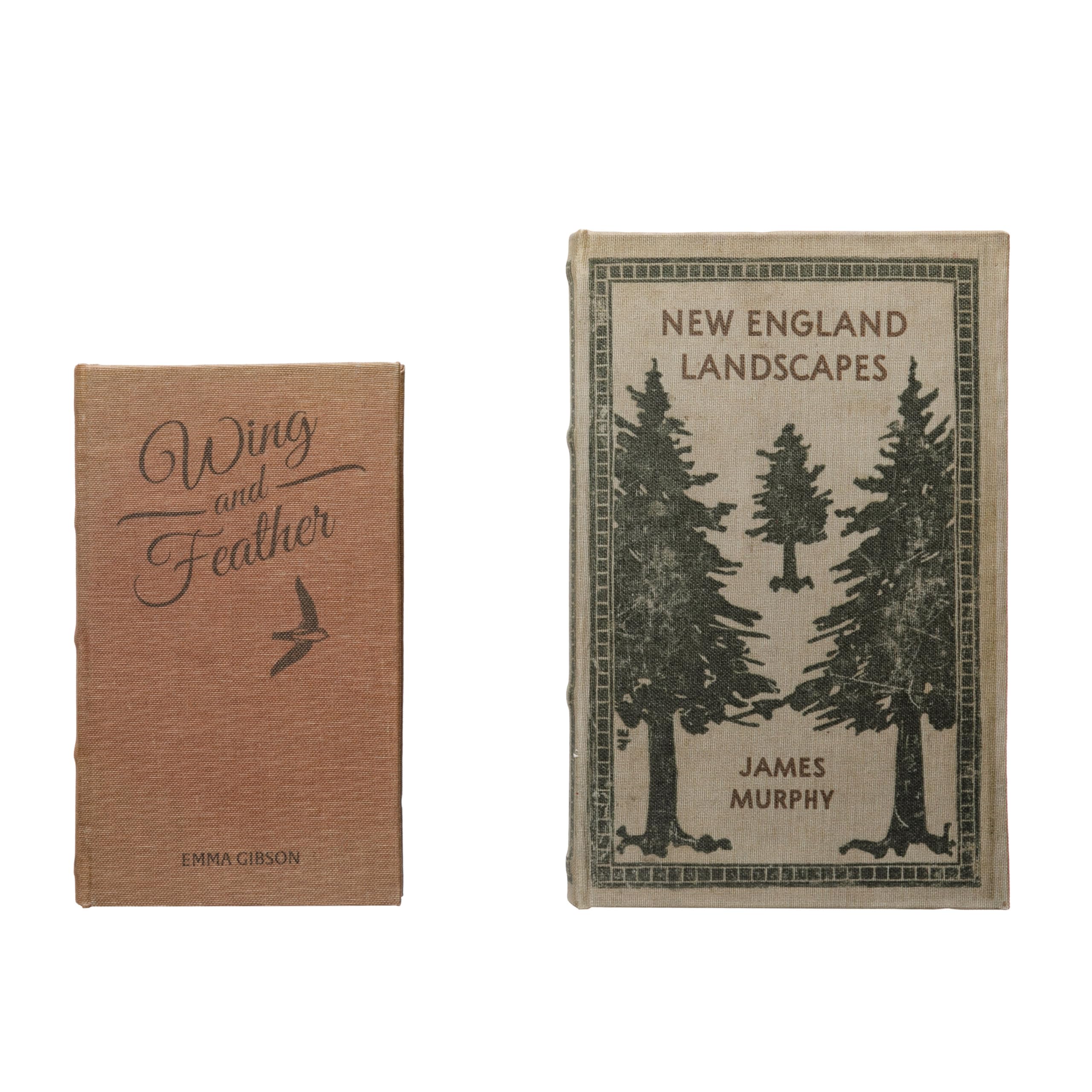 Creative Co-Op front view New England landscape box showing decorative storage and charm