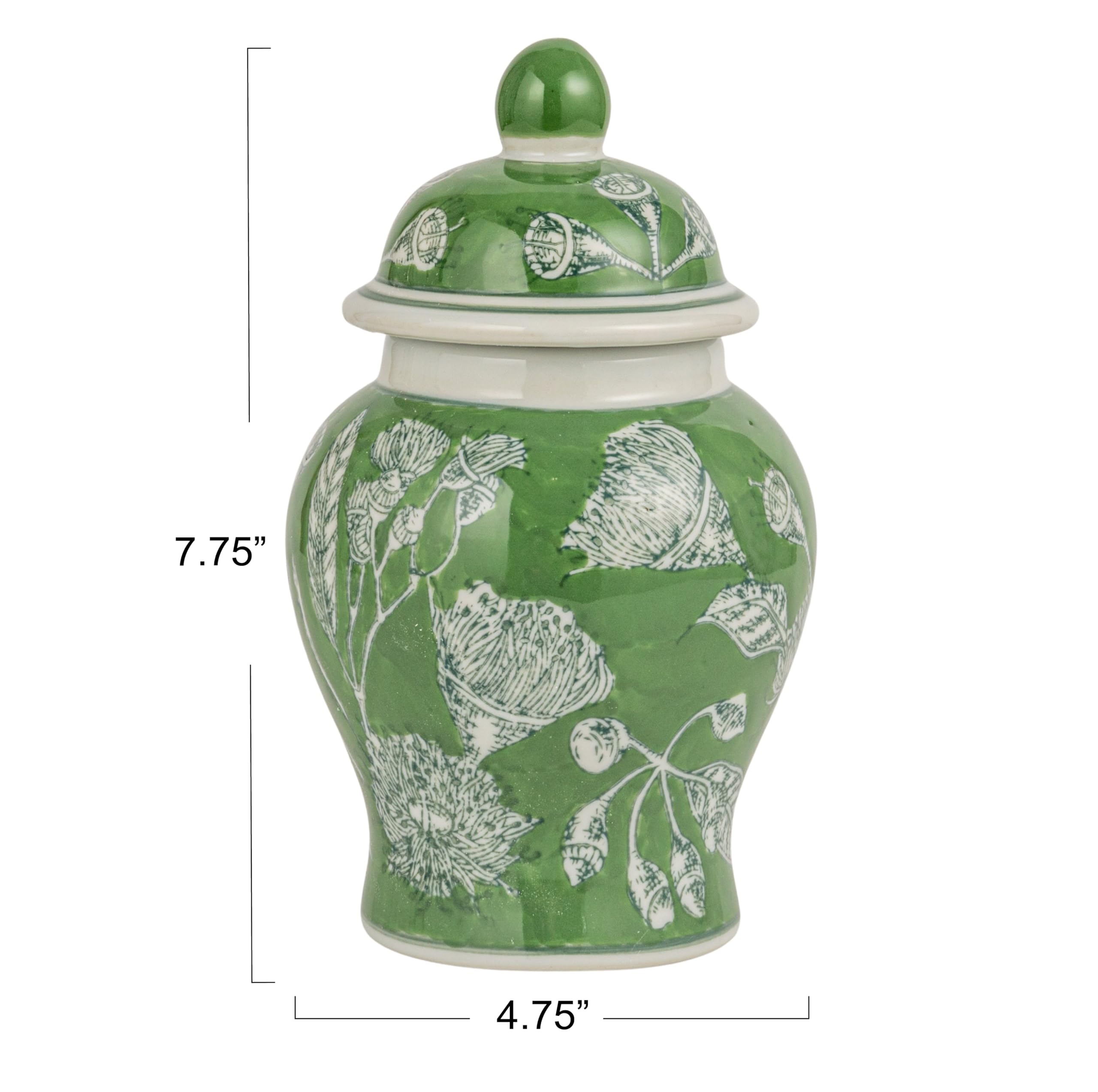Creative Co-Op close-up of domed lid and finial highlighting decorative detail
