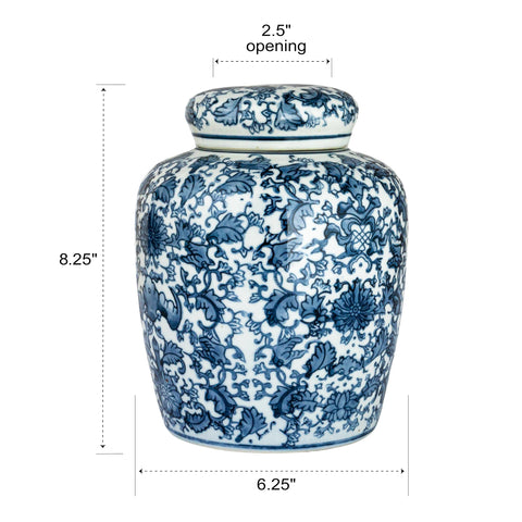 Creative Co-Op jar with lid removed showing interior and concealed storage benefit