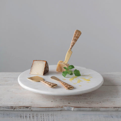 Creative Co-Op close-up of marble grain detail highlighting natural texture and durability