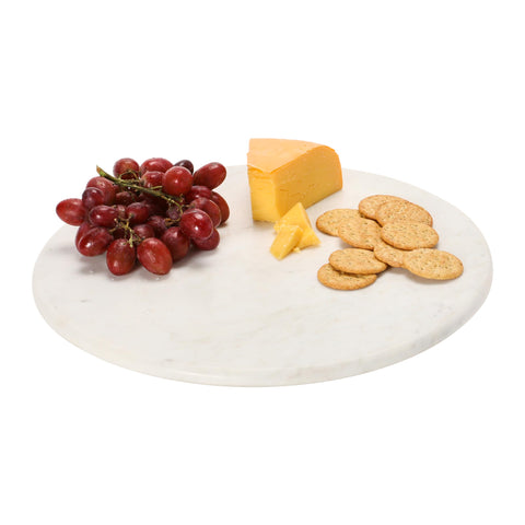 Creative Co-Op lazy susan with cutlery and condiments demonstrating practical use