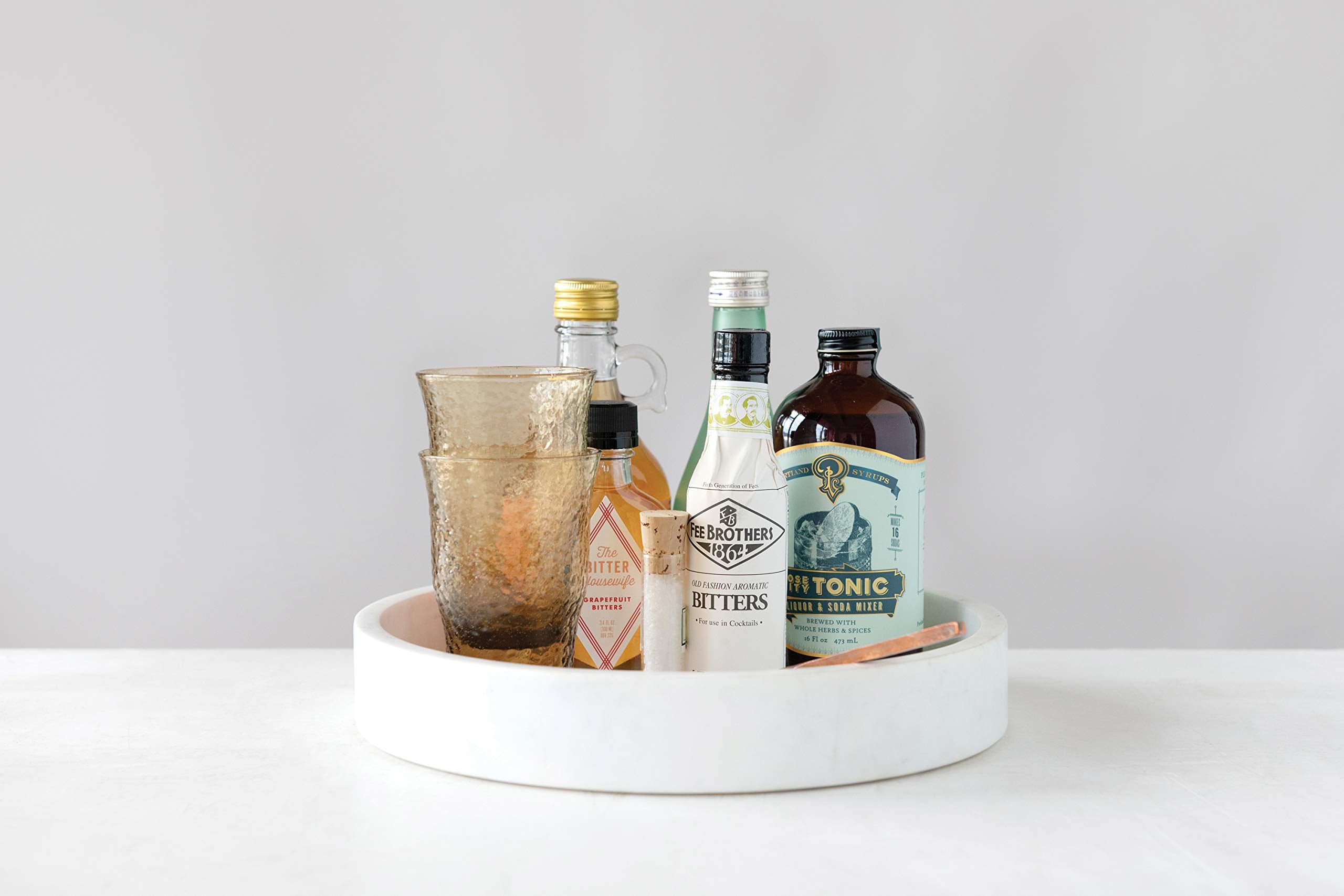 Creative Co-Op close-up of marble texture highlighting natural veining and durable surface benefit