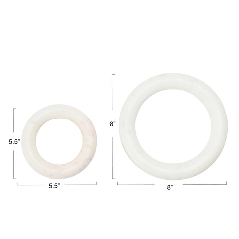 Creative Co-Op marble trivet edge close-up showing thickness and heat-resistance benefit