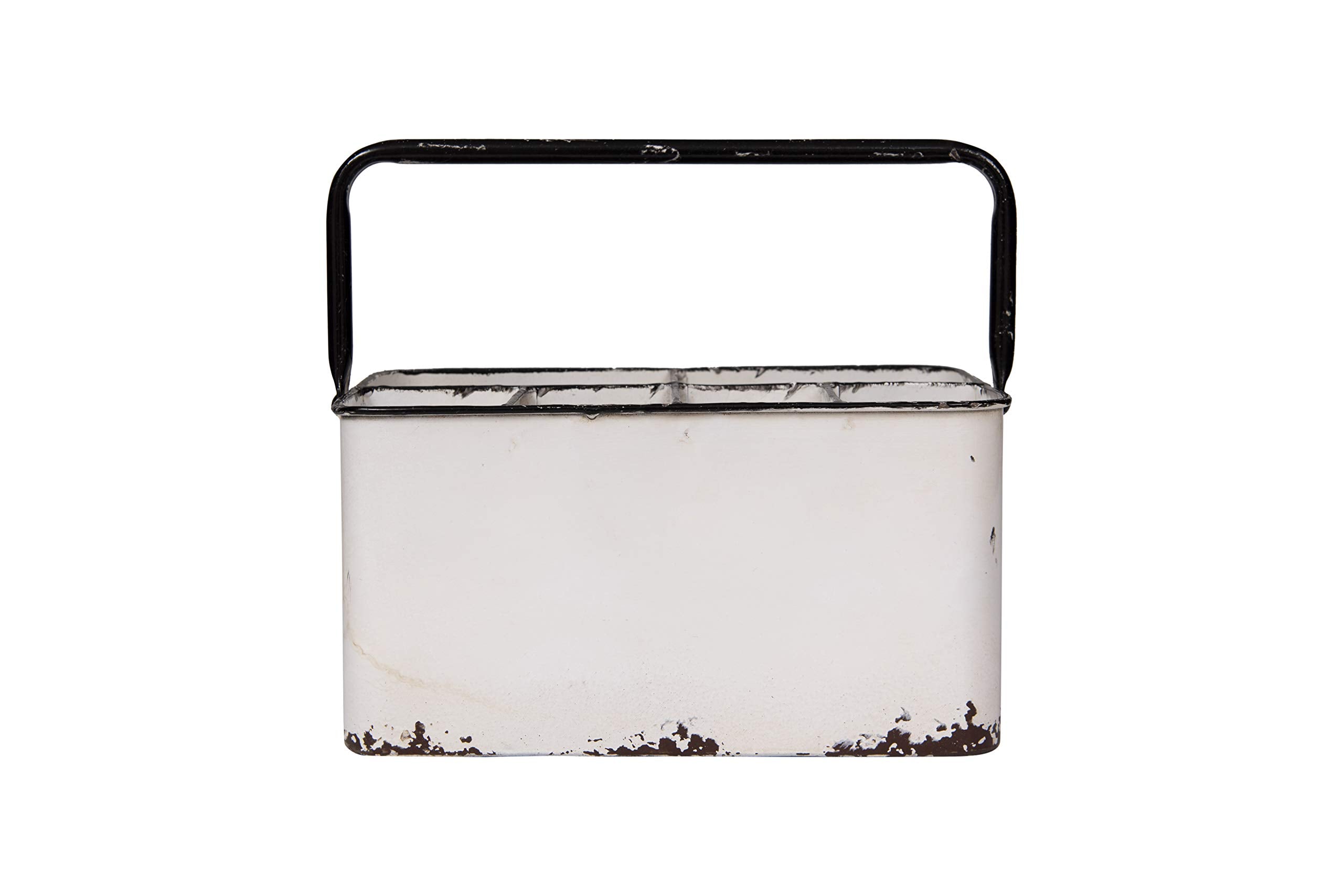 Creative Co-Op caddy next to utensils showing true-to-scale capacity
