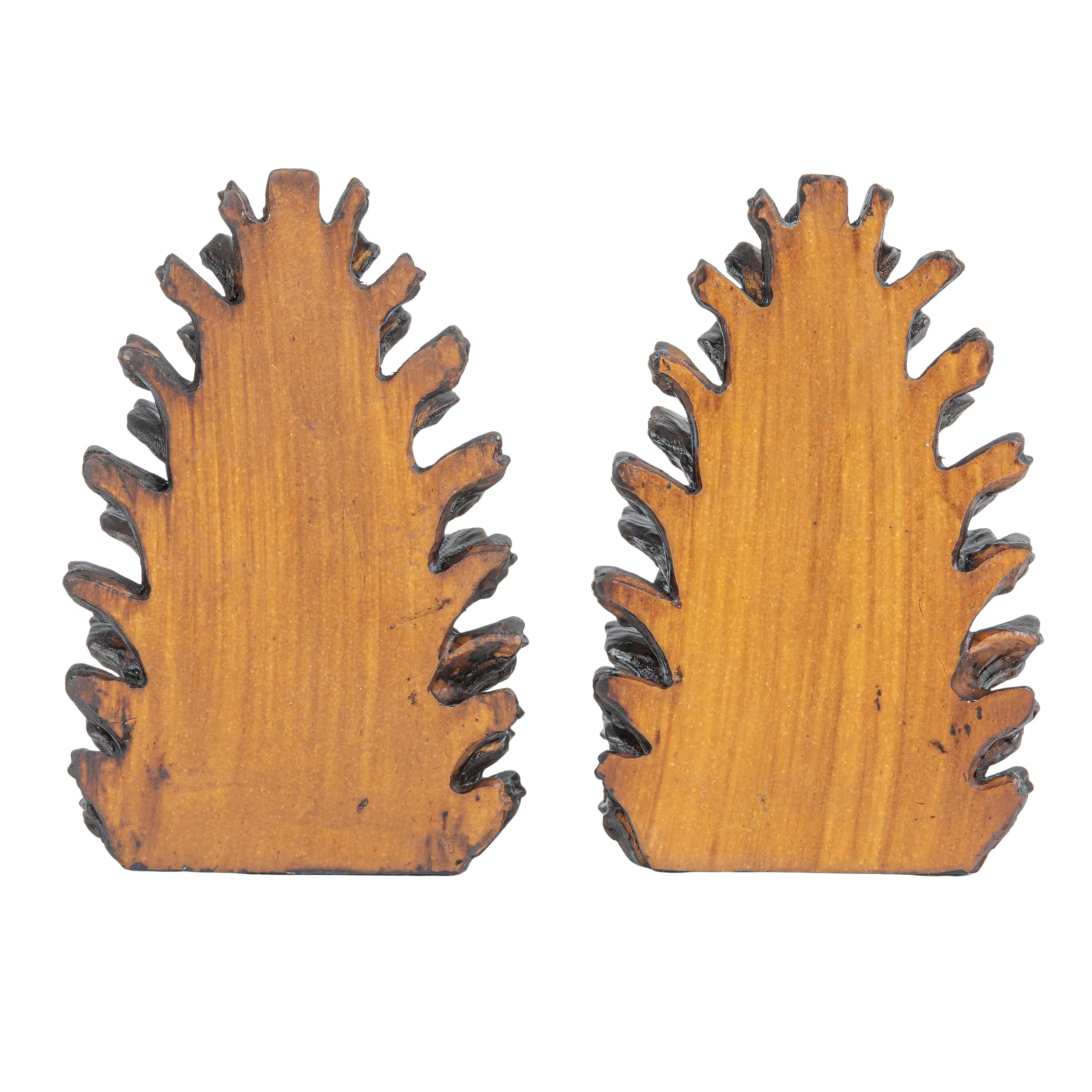 Creative Co-Op pinecone bookend bronze finish closeup revealing warm metallic look