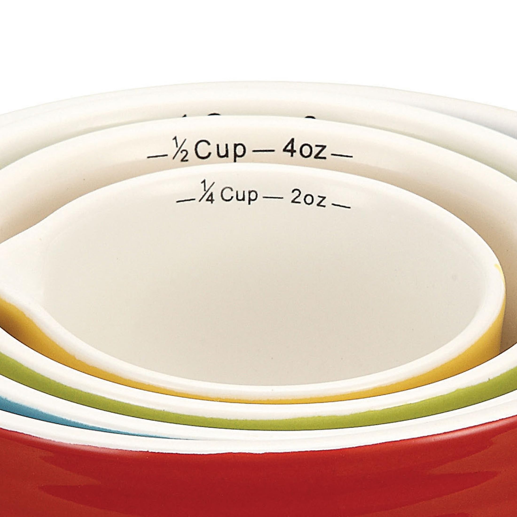 Creative Co-Op stacked measuring cups inside a drawer saving space and improving kitchen organization
