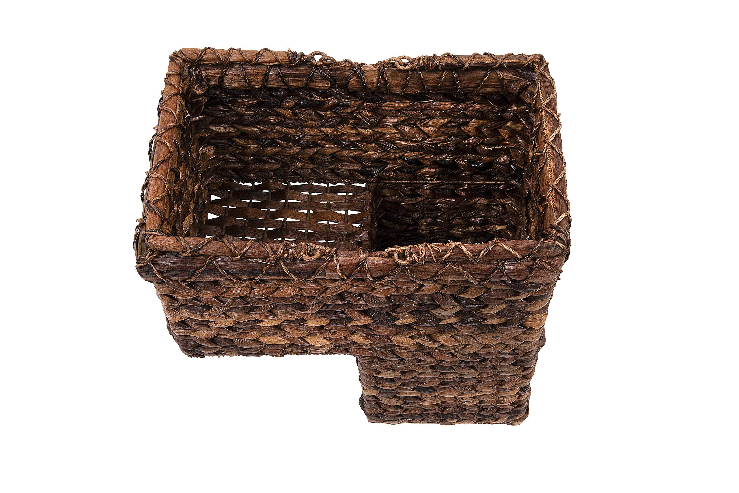 Creative Co-Op in-use carrying basket with handles to transport blankets and toys