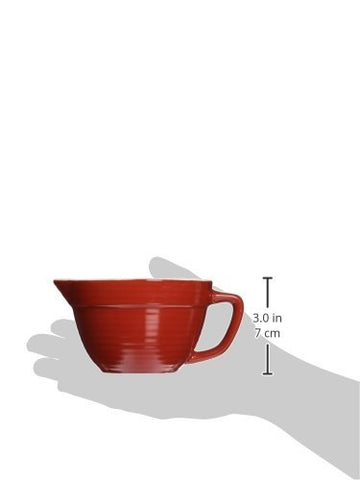 Creative Co-Op pouring batter from V-shaped spout demonstrating drip-reducing pour control