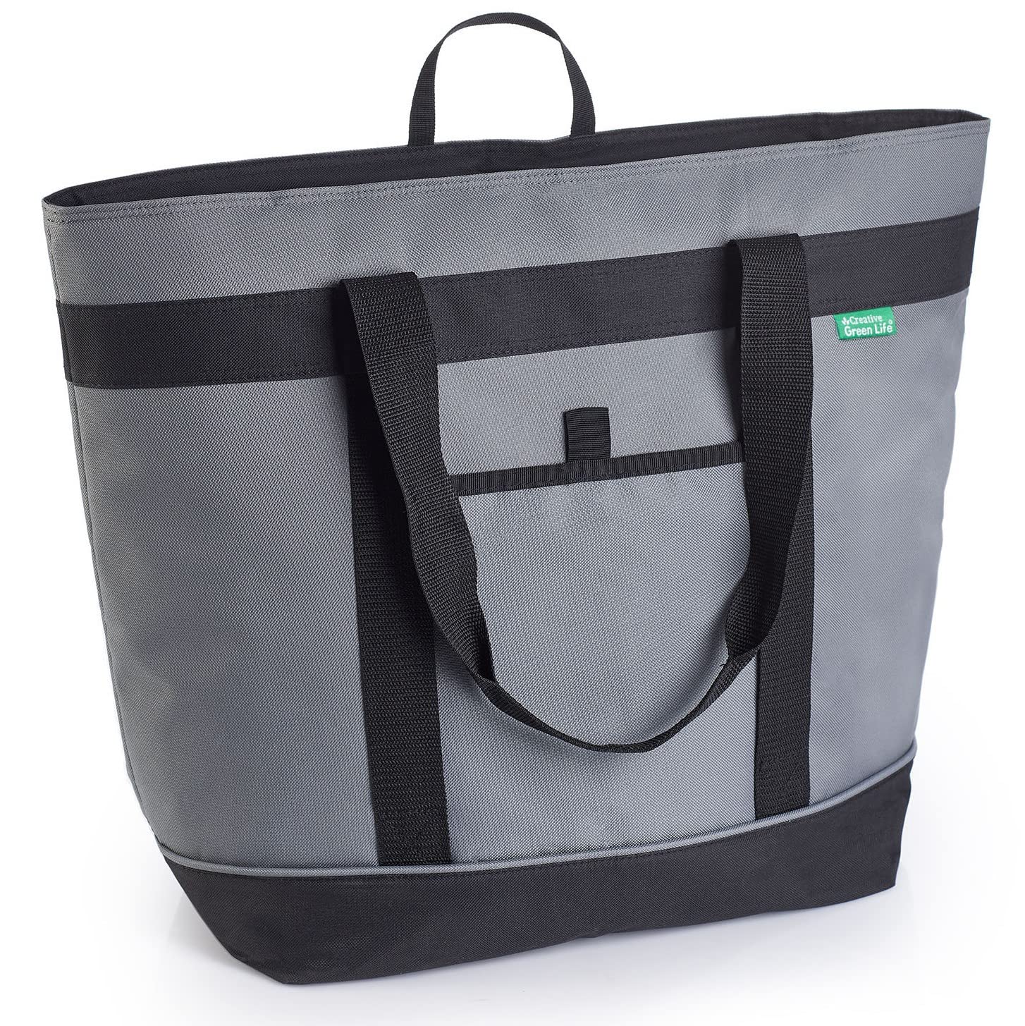 Creative Green Life front view jumbo cooler gray showing roomy capacity benefit