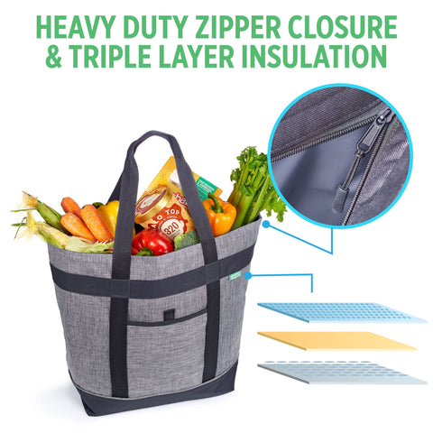 Creative Green Life reinforced webbing handles detail showing secure shoulder carry