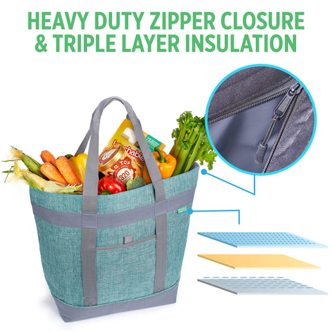Creative Green Life reinforced webbing handle detail offering comfortable heavy-load carry