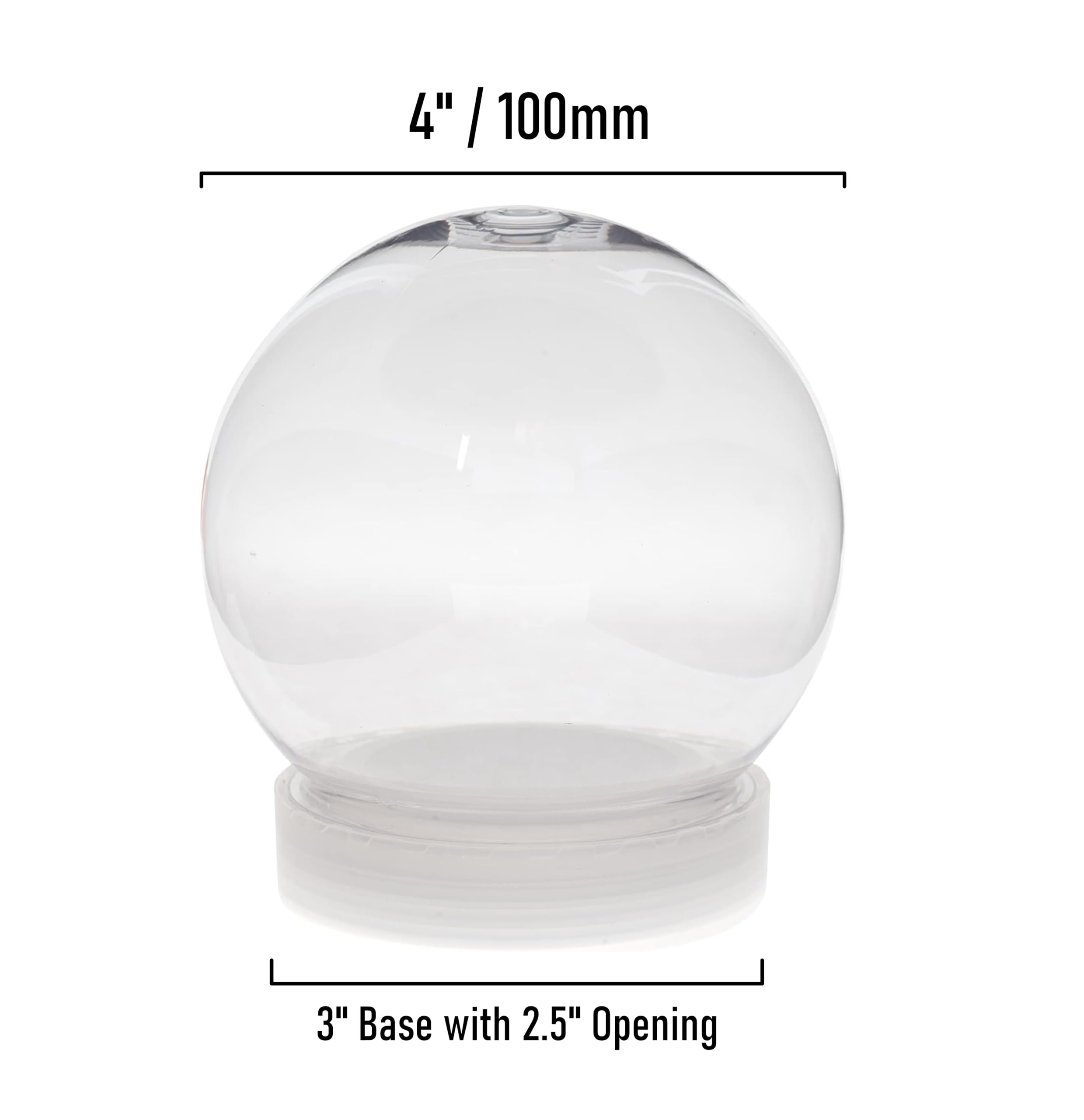 Creative Hobbies filled globe example with glitter and mini tree, showcasing customizable décor options