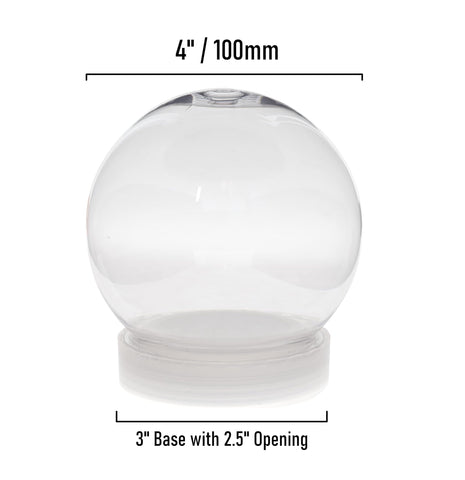 Creative Hobbies filled globe example with glitter and mini tree, showcasing customizable décor options