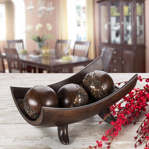 Creative Scents Schonwerk orbs styled in decorative bowl adding instant table warmth