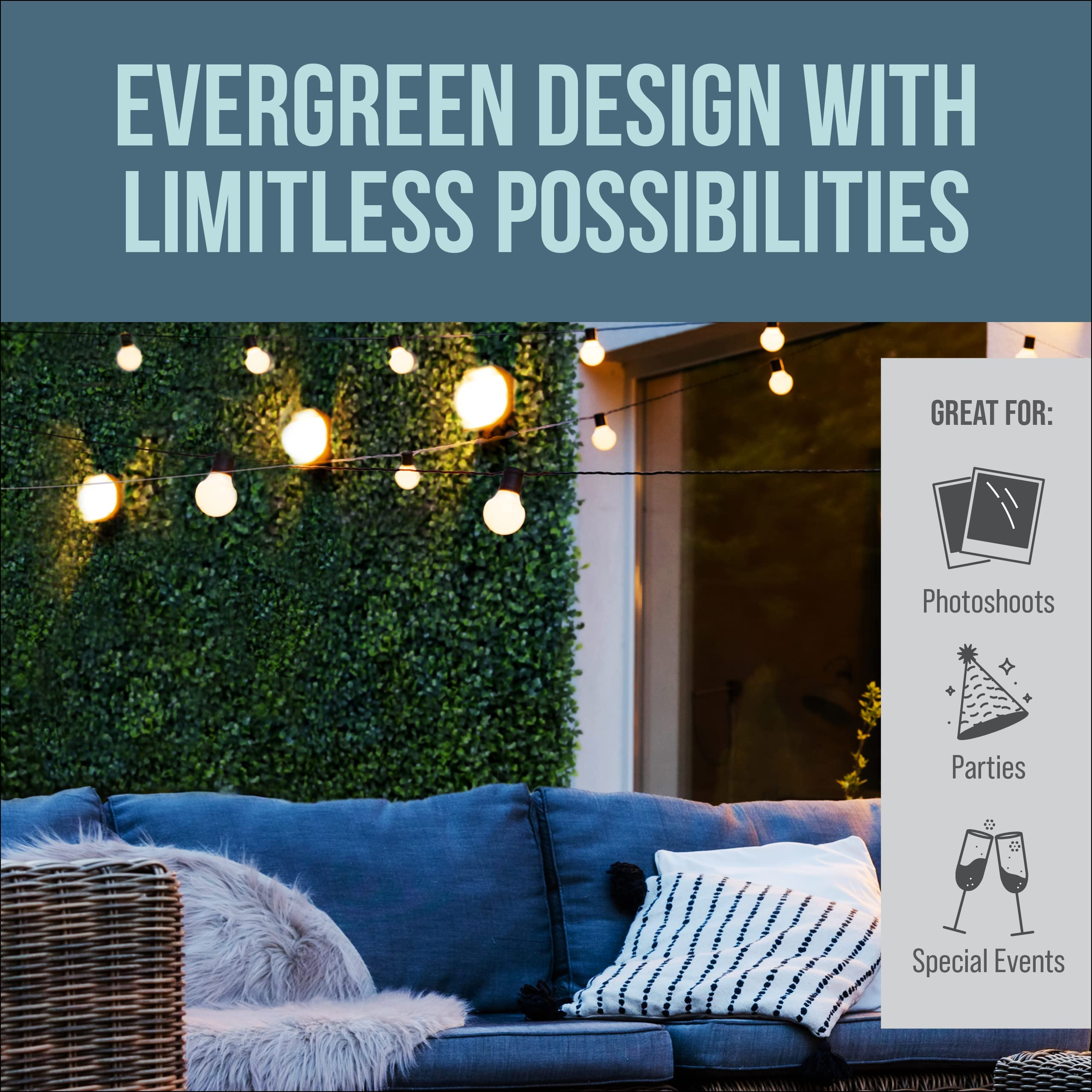 CREATIVE SPACE panels under rain, showing weather-resistant finish and low maintenance