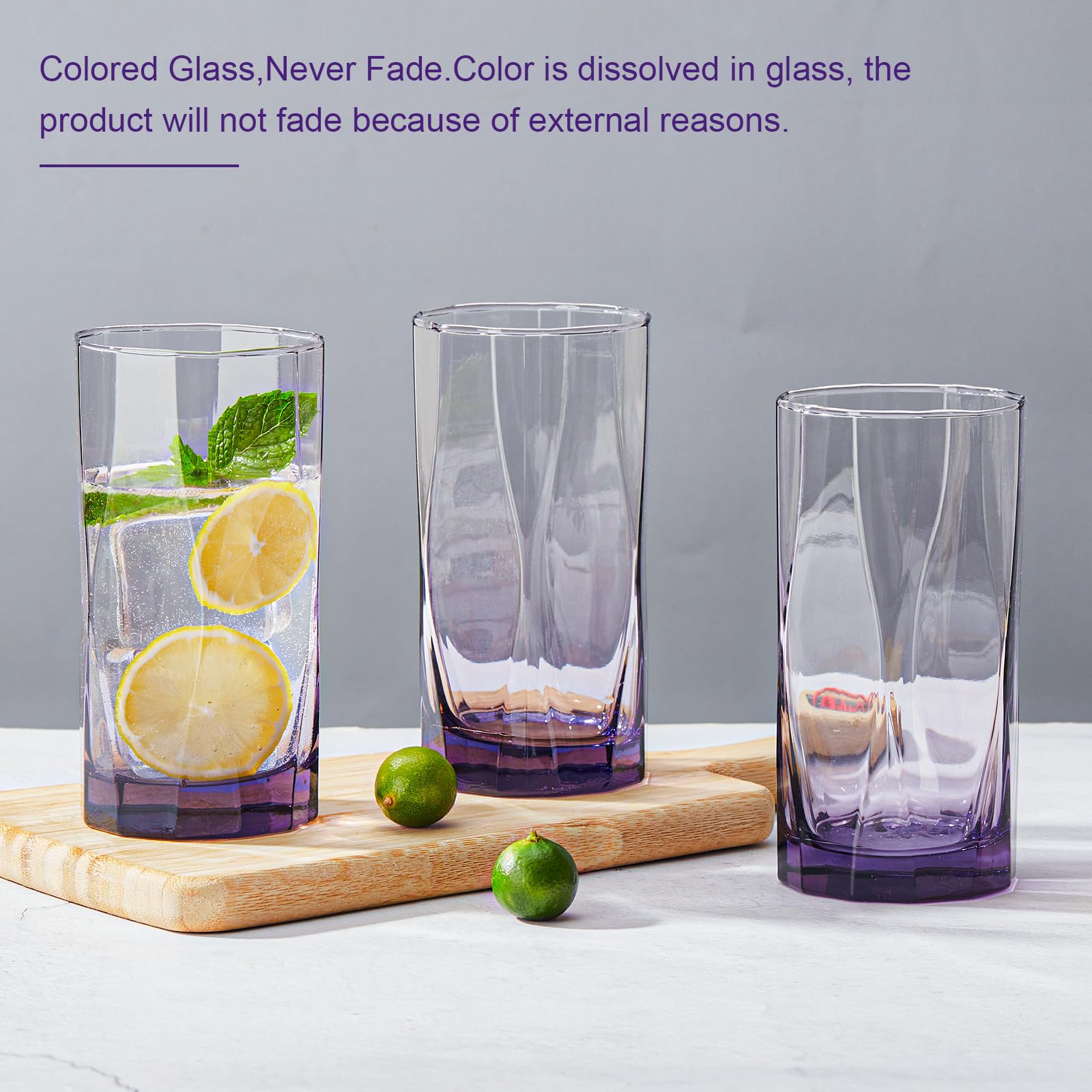 CREATIVELAND pouring iced beverage into purple tumbler displaying serving use
