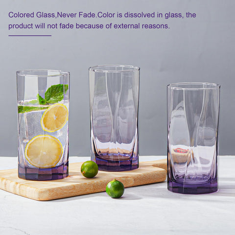 CREATIVELAND pouring iced beverage into purple tumbler displaying serving use