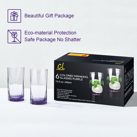 CREATIVELAND label and ruler beside glass showing 13.5 oz capacity and dimensions