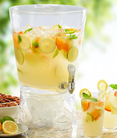 CreativeWare wide-mouth lid open to show easy filling and garnish access
