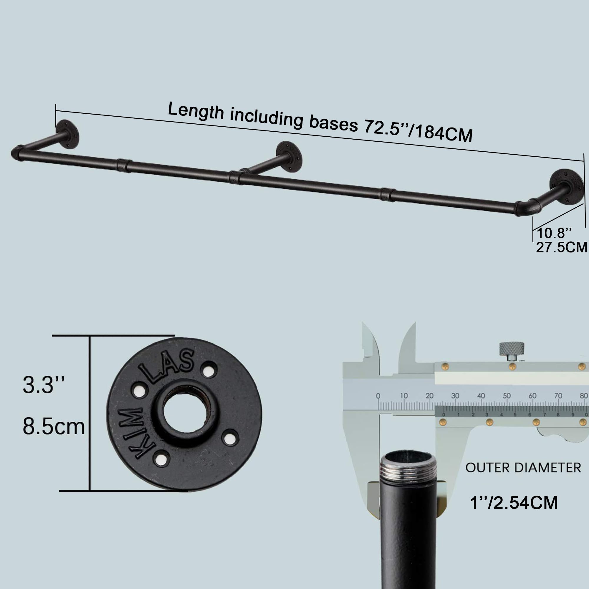Crehomfy bracket and hardware closeup showing secure stud-mounted installation