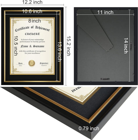 CREKERT frame displayed with diploma on desk, makes certificates stand out
