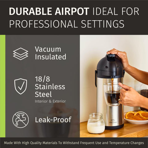 CRESIMO airpot on a holiday coffee station facilitating guest service