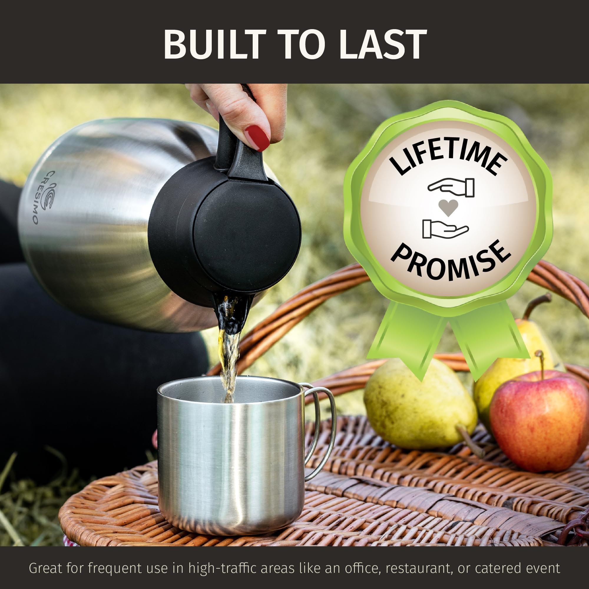 CRESIMO open carafe interior showing easy cleaning access and hygiene benefit