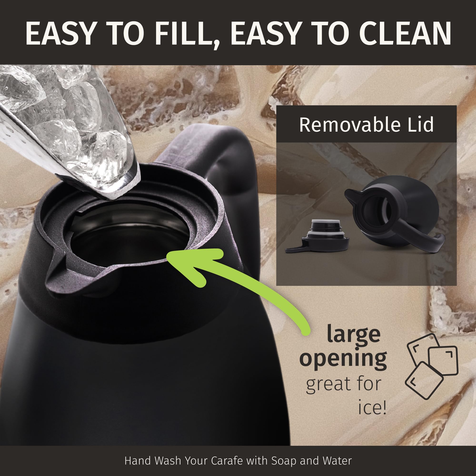 CRESIMO lid locked detail highlighting leak-proof seal and safe transport benefit