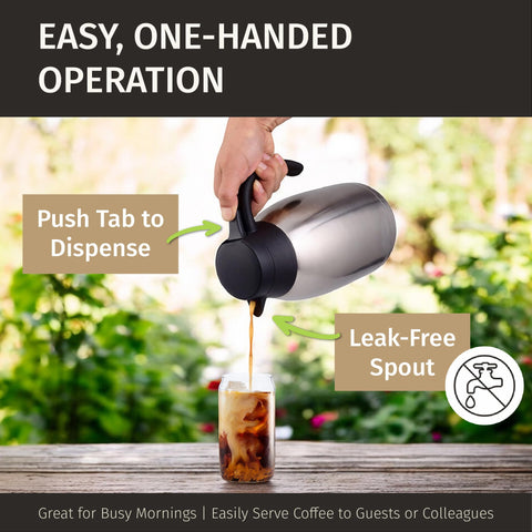 CRESIMO carafe on a breakfast table with pastries illustrating everyday hosting benefit