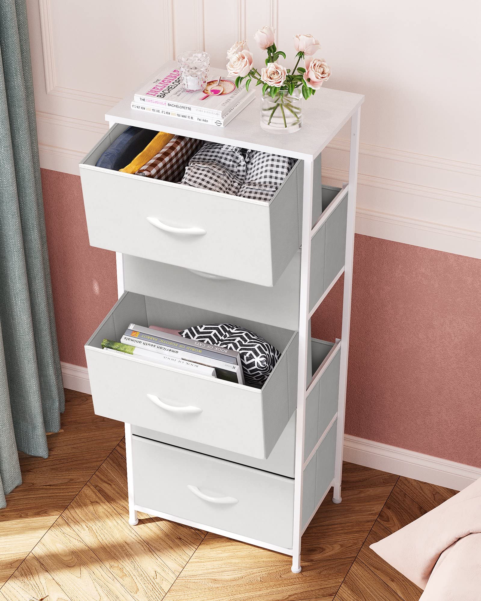 Crestlive open drawer filled with clothes demonstrating accessible organization benefit