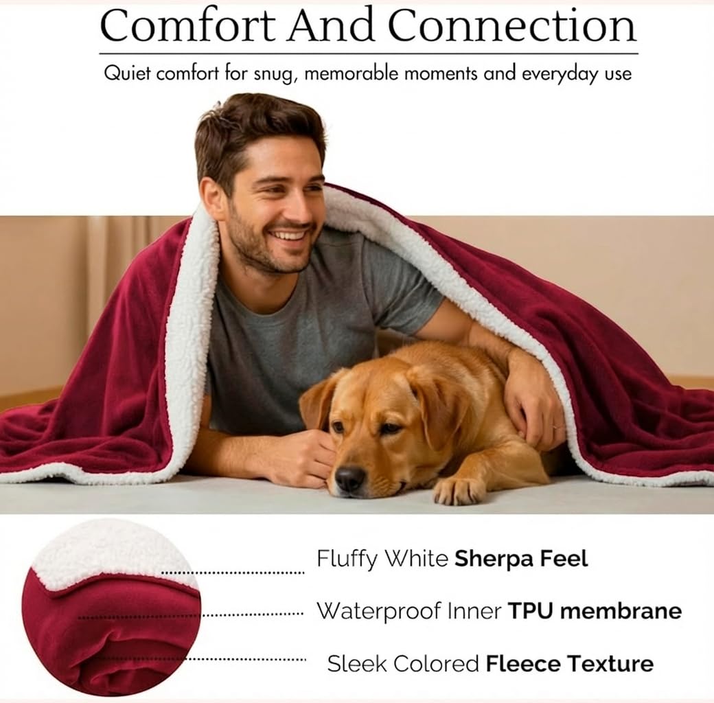 CREW FLX covering sofa with pets resting, protecting upholstery