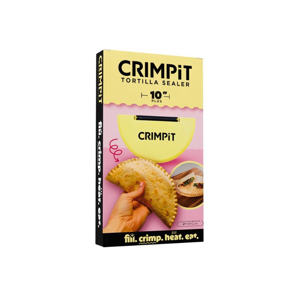 CRIMPiT in kitchen lifestyle serving sealed tortillas for family convenience