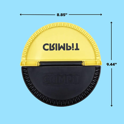 CRIMPiT large used on 12-inch tortilla illustrating full-size meal prep