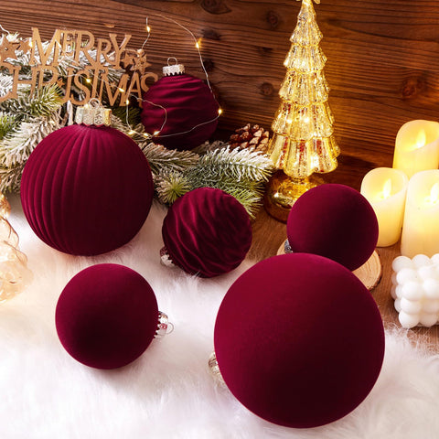 CristBest ornaments hung on Christmas tree showing contrast with lights benefit: enhances overall tree depth