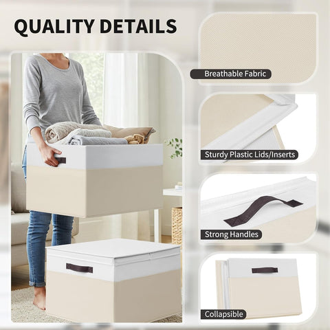 Criusia folded flat storage bin showing compact, space-saving portability