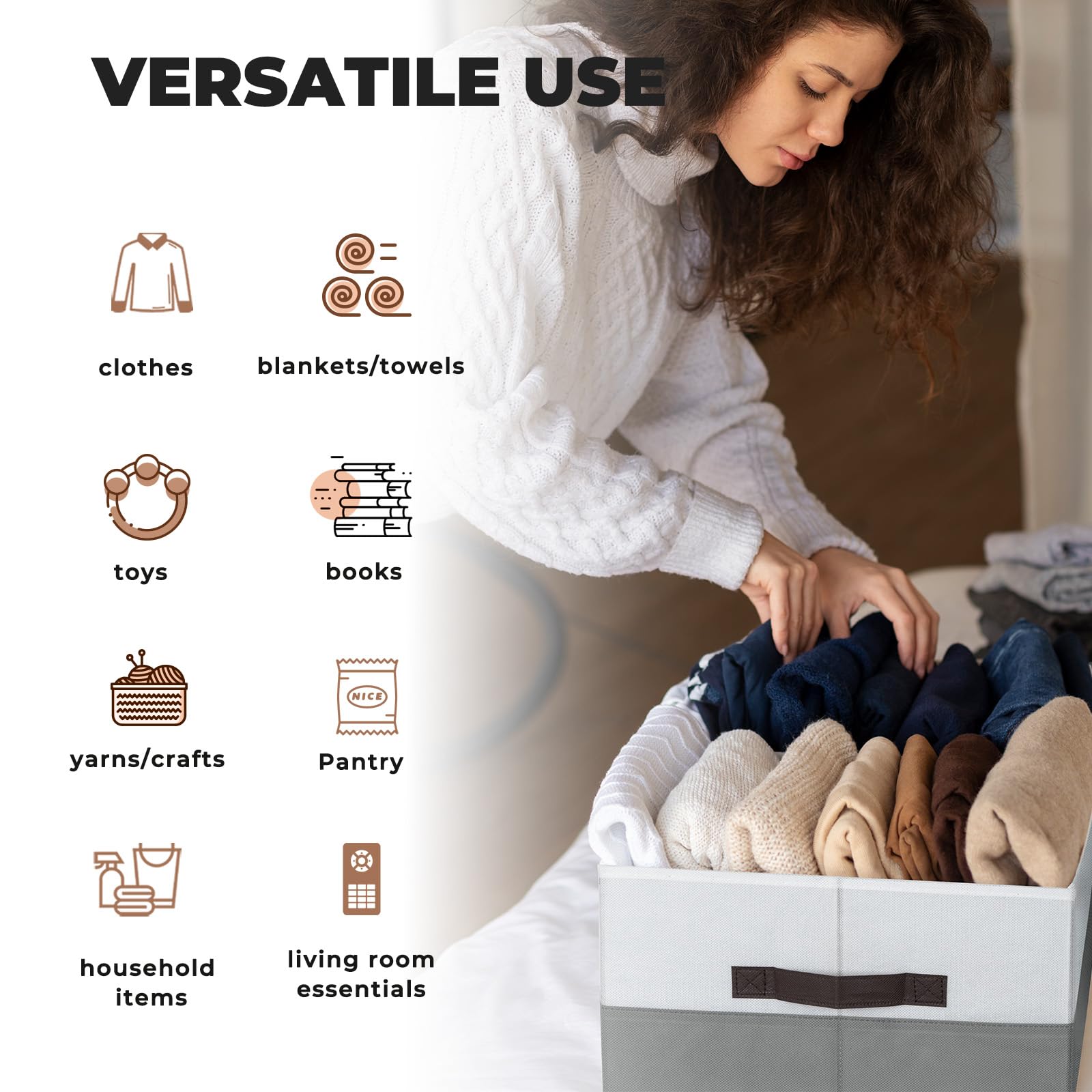 Criusia folded flat for storage showing space-saving convenience benefit
