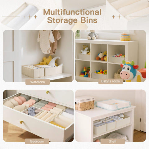 Criusia bins folded flat for compact storage and space-saving benefit