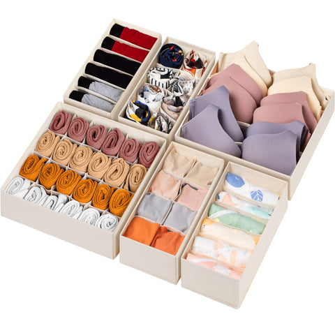 Criusia 58-cell beige organizer pack showing compartments for fast sorting