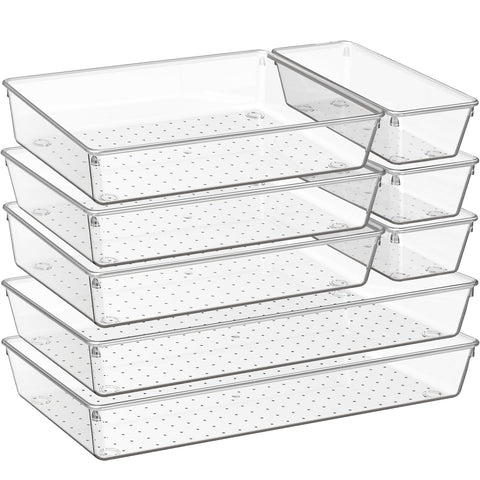 Criusia front packaging showing all eight clear trays and included pads for easy setup