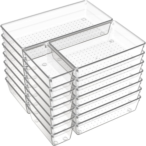 Criusia clear tray pack front view showing organized versatility and easy access