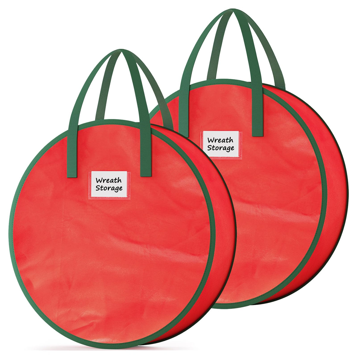 Criusia front view red wreath bag showing neat storage and protection