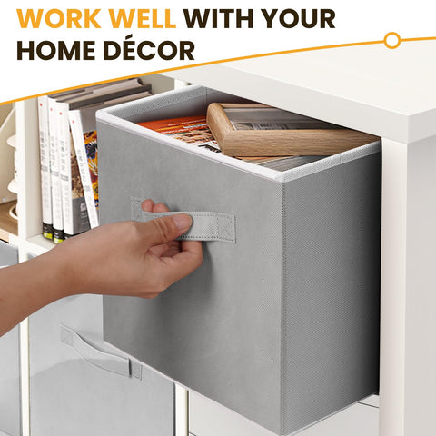 Criusia placed in a cube shelf unit showing neat, uniform storage solution