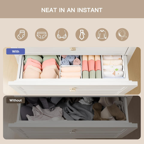 Criusia medium bin beside folded clothes showing space-saving benefit