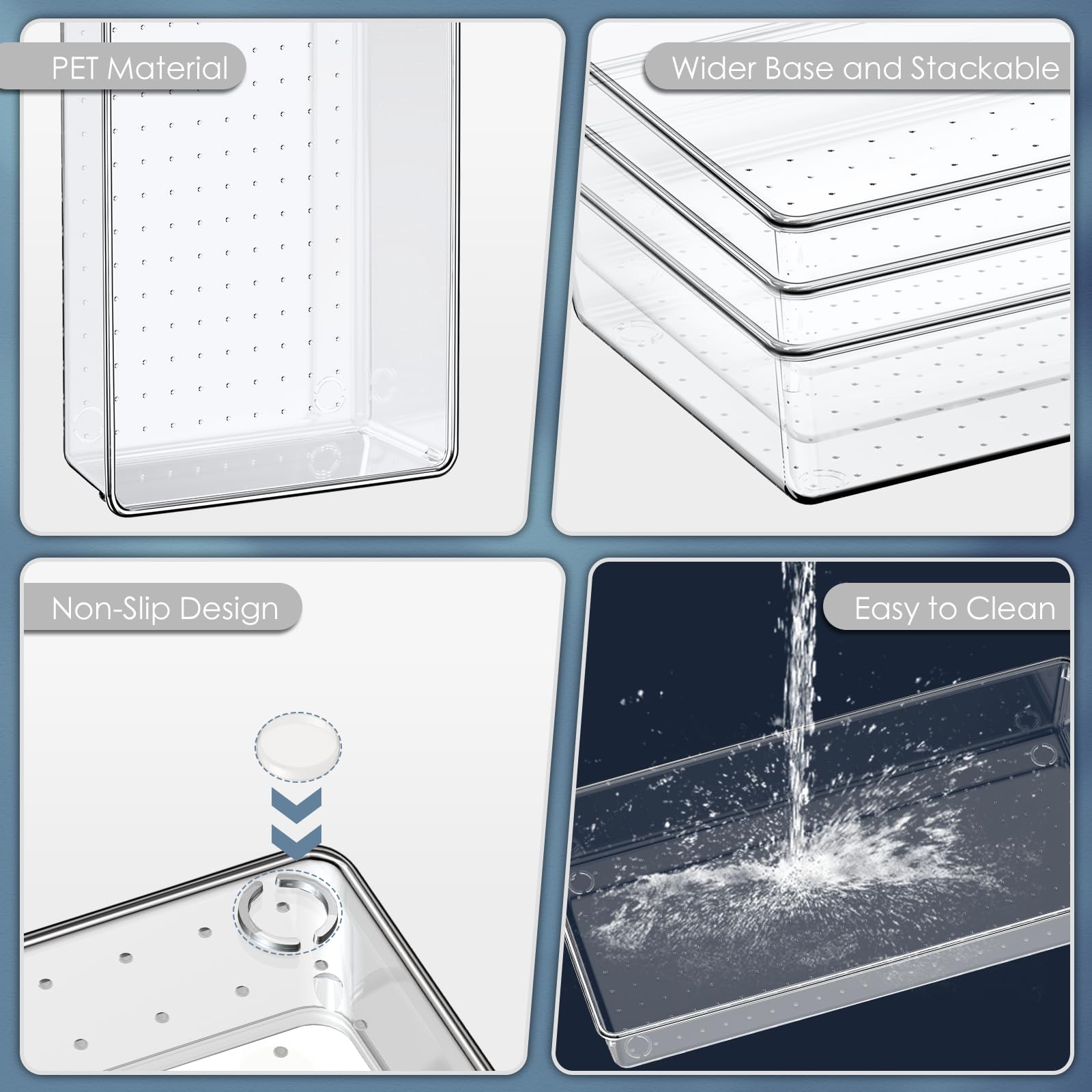 Criusia organizers on bathroom vanity showing quick-access benefit